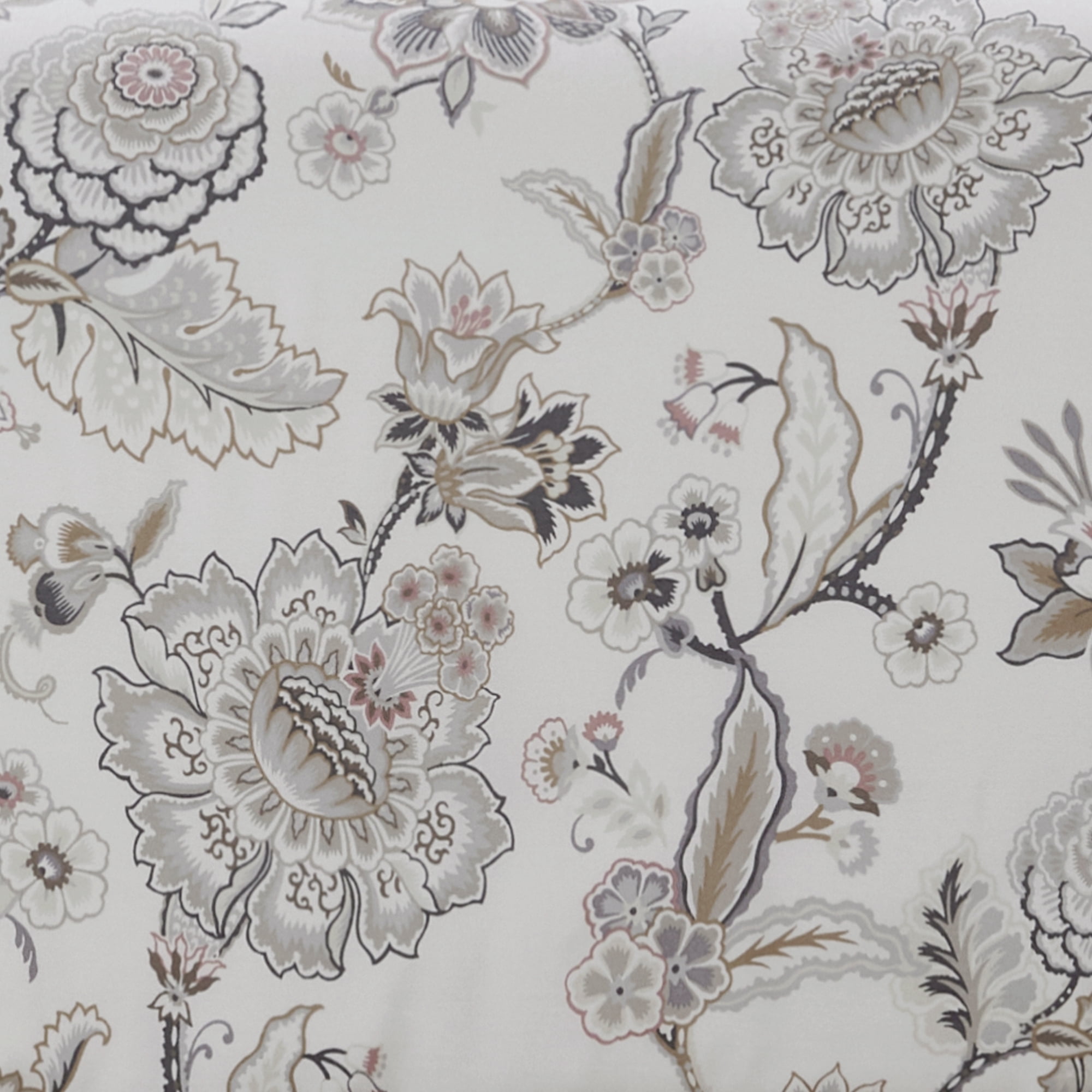Levtex Home - Ophelia Blush Duvet Cover Set - Full/Queen Duvet Cover + Two Standard Pillow Cases - Floral - Taupe Grey Cream Blush - Duvet Cover (90 x 94in.) and Pillow Case (26 x 20in.) - Rayon