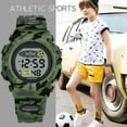 thumbnail image 4 of Reloj deportivo digital para niños, reloj electrónico informal resistente al agua con 7 LED de colores y alarma, relojes de pulsera para niños y niñas, 4 of 10