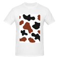 thumbnail image 4 of Bingfone Brown Black Cow Men'S Loose Fit Short-Sleeve Pocket T-Shirt, 4 of 7
