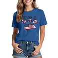 thumbnail image 2 of T Shirts for Women Patriotic Womens Clothing Memorial Day Outfits for Women Red White and Blue Shirts for Women Womens Patriotic Tops Graphic Tee Cotton T Shirts Women Usa Graphic Tee, 2 of 4