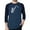 Heather Blue / Navy, variant on LA Pop Art Men's Raglan Word Art T-Shirt - Sax
