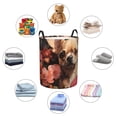 thumbnail image 4 of Naloa Panier à Linge Rond Imprimé Fleurs Rouges Vintage Chihuahua, Rangement de Jouets pour Chambre d'Enfants, Rangement de Jouets-Moyen, 4 of 6