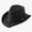 Black, variant on Elegant British Style Panama Straw Hat for Women and Men Wide Brim Summer Sun Casual Outdoor Travel Beach Cowboy Hat