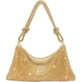 thumbnail image 1 of Sac à Strass Scintillant pour Soirée, Pochette à Strass Argentée pour Femmes, Sac Hobo de Bal à Strass, 1 of 5