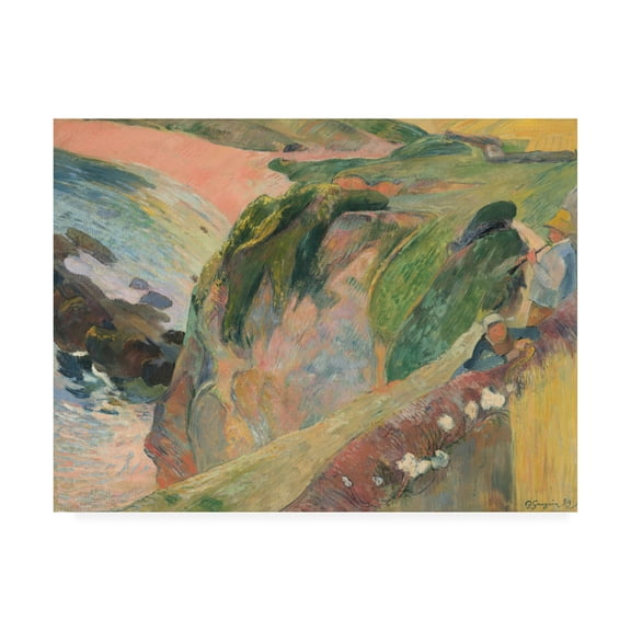 Trademark Fine Art 'The Flageolet Player on the Cliff' Canvas Art by Gauguin