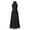 Black, variant on MSemis Women's Contemporary Lyrical Halter Chiffon Maxi Skirts Sleeveless Dress