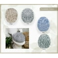 thumbnail image 2 of Soft Microfiber Bathroom Toilet Lid Cover, Machine Washable Seat Covers, 18x18, Stays in Place Rubber Backing, Fits Most Round, Elongated and Oblong Lids, Home Decor Accessories, Blue, 2 of 8