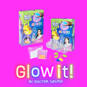 Doctor Squish Squishy Maker 6-Pack Refill, 6 Balloons and Clips, Glow it! Neon Edition