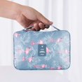 thumbnail image 5 of Koovon Hanging Travel Toiletry Bag, Flamingo Makeup Cosmetic Organizer Bag for Woman and Girls Bathroom and Shower Organizer Bag Waterproof, Light Blue, 5 of 7