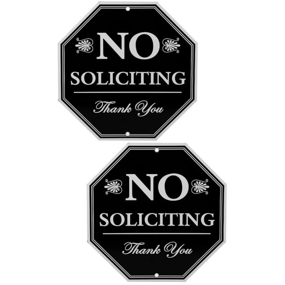 2 PCS No Trespassing Sign with Stake Front Door Solicitation