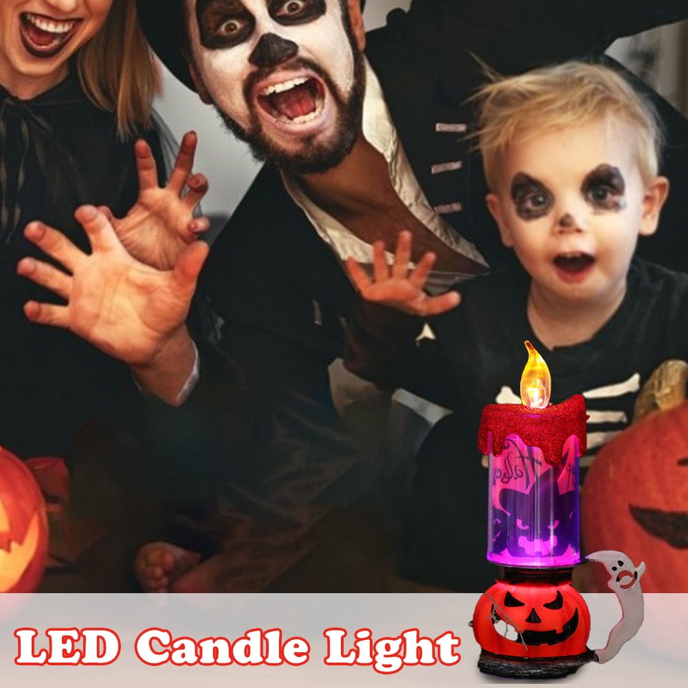 Pumpkin LED Night Light Halloween Decoration Props Candle Electronic Light L4O6 