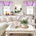 thumbnail image 4 of Purple Marble Valance Curtain Golden Lines Modern Window Valances Rod Pocket Short Curtains Window Treatments for Kitchen Bedroom Bathroom Laundry 54" x 18", 4 of 9