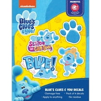 Blue's Clues Decals - Set of 4 Blues Clues Vinyl Stickers for Water Bottle, Laptop, Skateboard, Tumbler - Blue Skidoo, We Can Too!