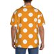 thumbnail image 3 of Fotbe Orange And White Polka Dot Camisa Estampada de Manga Corta para Hombre, Casual de Verano, Estilo Playero, Sin Arrugas-Large, 3 of 5