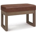 thumbnail image 1 of Pemberly Row 26" Faux Leather Ottoman Bench in Distressed Saddle, 1 of 6