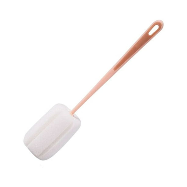 Cepillo de esponja suave para biberón de bebé, taza de chupete de alimentación para niños, boquilla de pezones, mango largo, taza de agua de limpieza, herramientas de cocina