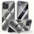 thumbnail image 1 of For iPhone 16 Pro Case Compatible with MagSafe Kickstand Clear PC Phone Cover, 1 of 4