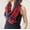 Red, variant on Winter Plaid Infinity Scarf with Hidden Zipper Pocket Fashion Travel Scarf for Women and Men (Black + Red)