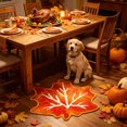 thumbnail image 6 of Zynviq Thanksgiving Area Rugs Maple Leaf 31.5" X 19.7" Throw Rug Polyester Novelty Washable Orange Small Rug for Coffee Table, 6 of 6