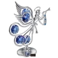 thumbnail image 5 of Matashi Guardian Angel Figurine Crystal Studded Ornament (Flying Angel, Chrome/Silver), 5 of 8