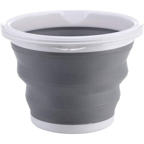 Collapsible Bucket with Sturdy Handle Portable Folding Water Container Space Saving Bucket for Hiking Camping