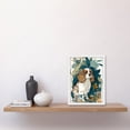 thumbnail image 2 of King Charles Spaniel Dog in Leafy Plants Modern Illustration Artwork Framed Wall Art Print A4, 2 of 4