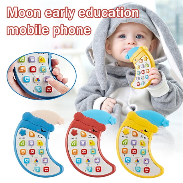 Kiplyki Jouet Éducatif Précoce Téléphone Intelligent avec Musique et Lune pour Enfants