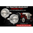 thumbnail image 4 of APSMOTIV 8n Ford Tractor Headlights Complete Head Lamp Lights Assembly Set with 12v bulbs Compatible for Ford | New Holland 2N 8n 600 800 8N 9N NAA Gray Color Tractor Lights Universal Fit Tractor, 4 of 5