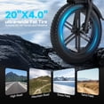 thumbnail image 2 of 20" fat tire commuting or off-road electric mountain bike, equipped with a 48V 18Ah detachable battery, UL 2849 certification, for mountain, snow, sand & road, 2 of 5