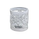 thumbnail image 1 of Candelabro de metal con forma de flor hueca, portavelas decorativo, bandeja para velas (blanco), 1 of 5