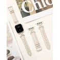 thumbnail image 4 of TOYOUTHS Slim Leather Compatible with Apple Watch Band for Women 38/40/41/42/44/45/46/49mm , Premium Leather Strap with A-Shape Metal Buckle for iWatch Series 10 9 8 7 6 5 4 3 2 1 SE Ultra 1/2, 4 of 6