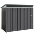 thumbnail image 4 of Sobaniilo 6x4x5FT Outdoor Storage Shed Clearance with Lockable Door Metal Garden Shed Steel Anti-Corrosion Storage House Waterproof Tool Shed(Dark Gray), 4 of 8