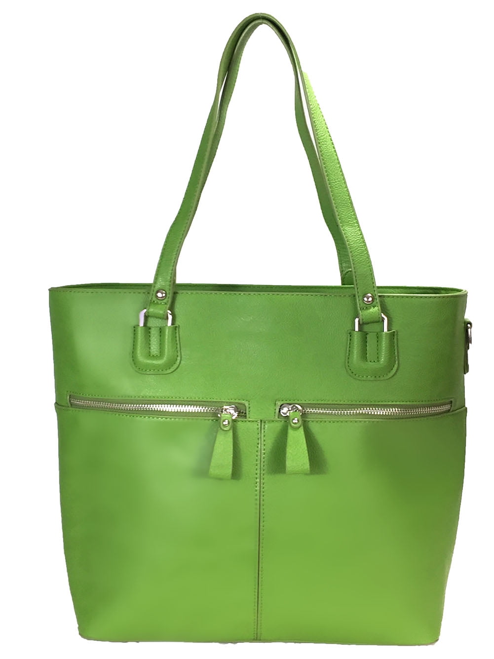 Zzfab 3 pcs Tote Bag Set Big Purse-Green
