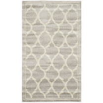 SAFAVIEH Amherst Wendy Geometric Area Rug, Light Grey/Ivory, 3' x 5'