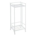 thumbnail image 1 of Pemberly Row Contemporary Two-Tier Tall Folding White Metal Stand, 1 of 7