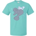 thumbnail image 3 of Inktastic Cute Manatees with Bubbles T-Shirt, 3 of 5