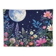 thumbnail image 5 of Creowell  Aesthetic Moon Flower Tapestry, Starry Sky Plant Floral Tapestry Wall Hanging For Bedroom, Nature Scenery Tapestry Wall Decor  60x50inch, 5 of 6