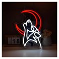 thumbnail image 1 of Letrero De Neón Con Forma De Luna De Lobo, Luz Regulable, Lámpara Colgante De Noche Para Decoración De Pared, Alimentada Por USB 28.5cm×36cm, 1 of 5