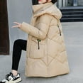 thumbnail image 6 of UPPADA Long Winter Puffer Coat for Women Winter Faux Fur Quilted Jackets with Detachable Hood Maxi Length Zip Up Outerwear,Woman Line Jacket Khaki,XXL, 6 of 8