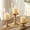 Gold, variant on Sziqiqi Set of 3 Glass Hurricane Candle Holders: Windproof Pillar Candle Stands with Open Chimney Rustic Gold Metal Base for Fireplace Mantel Dining Table Centerpiece Decor