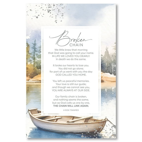 DEXSA Broken Chain Wood Plaque with Easel and Hook Wall Tabletop Art - 6 inches x 9 inches