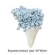 thumbnail image 5 of Manta Ganchillo Flores Tiro Punto A Mano () Azul, 5 of 9