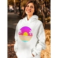 thumbnail image 2 of Retro Tropical Sunset Hoodie Women -SPIdeals Designs, Female 3X-Large, 2 of 4