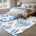 thumbnail image 4 of Ocean Seahorse 5x7 Area Rugs for Living Room, Starfish Shell Seaweed Watercolor Non Slip Floor Mat Washable Low-Profile Indoor Carpet for Bedroom, Dining Room, Bathroom, 4 of 9