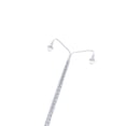 thumbnail image 4 of Model Railway Lamp 1:87 Scale Streetlight Simple Layout Props Double-Heads LED Park Light Home Yard Landscape Decorations Silver（White Light）, 4 of 7
