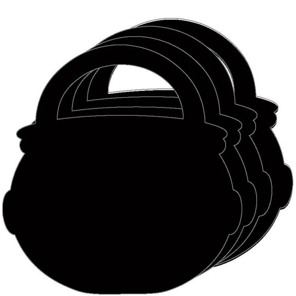 SHAPES ETC. Small Single Color Cut-Out - Cauldron