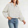 thumbnail image 6 of Vmvidoty Womens Polka Dot Cropped Jacket Zip Up 2026 Trendy Casual Fashion Jacket Coat with Pockets White M, 6 of 6