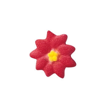 Cookie Assortments Christmas Mini Poinsettia Christmas Assortment Sugar Decorations Toppers Party Favors Cookie Cupcake Cake 12 Count ()