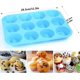 thumbnail image 1 of Paquete de 2 moldes para muffins de silicona, bandejas para muffins de 12 tazas Molde para hornear cupcakes de silicona roja (rojo + azul) Qi Cheng ZefeiWu 8390606925817, 1 of 1