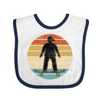 Inktastic Skateboarding Retro Sunset Skateboarder Boys Baby Bib